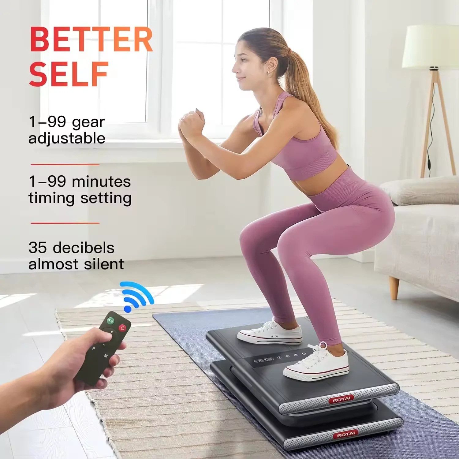 Vibrating Lymphatic Drainage Whole Body Shaker Workout Shake Board Vibration Plate Fitness Platform Exercise Machine