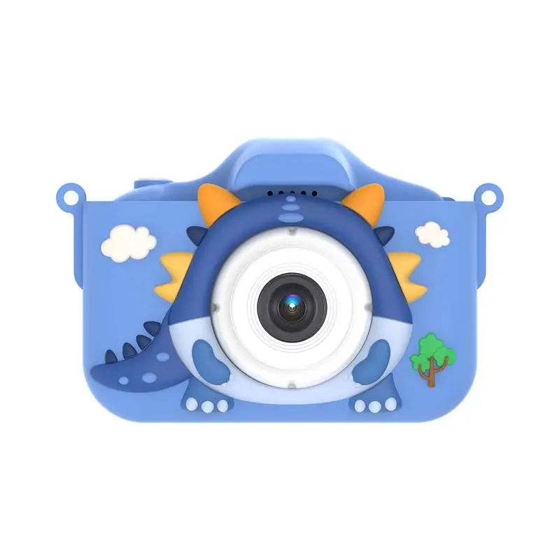 

Kid's Camera Portable Cartoon Dragon Kids Camera for Toddler 1080P HD Kids Selfie Camera Multifunctional Children Digital Video