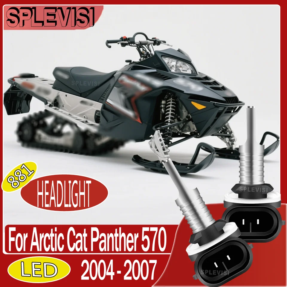 

CSP chip 6000K Instant-On Ensure Clear Vision motorcycle Headlight LED Bulbs 881 For Arctic Cat Panther 570 2004 2005 2006 2007