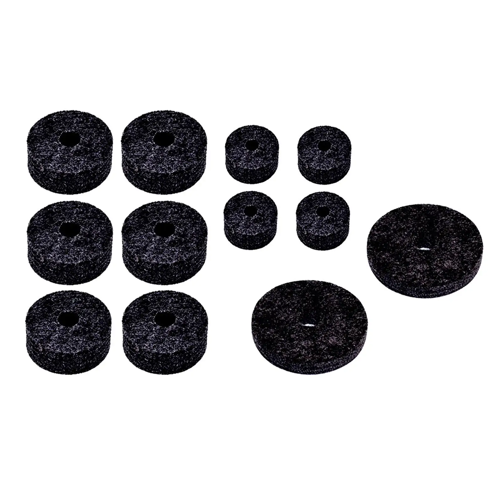 12 Pieces Cymbal Stand Felt Washer Wear Resistant Percussion Instrument for Drum Set Accessory Rustproof Replacement Sleeves