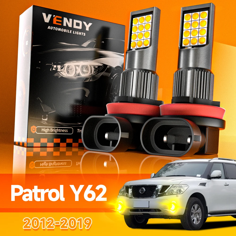 2pcs For Nissan Patrol Y62 2012-2019 LED Fog Light 2013 2014 2015 2016 2017 2018 Canbus Accessories