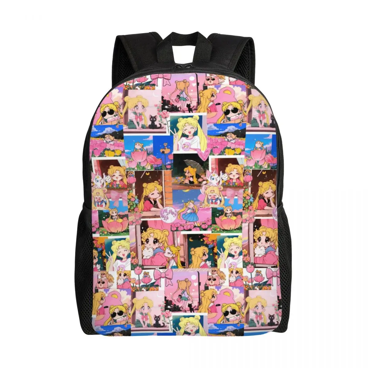 

Custom Sailors Moons Cute Cartoon Backpack for Men Women Waterproof College School Anime Bag Printing Bookbag