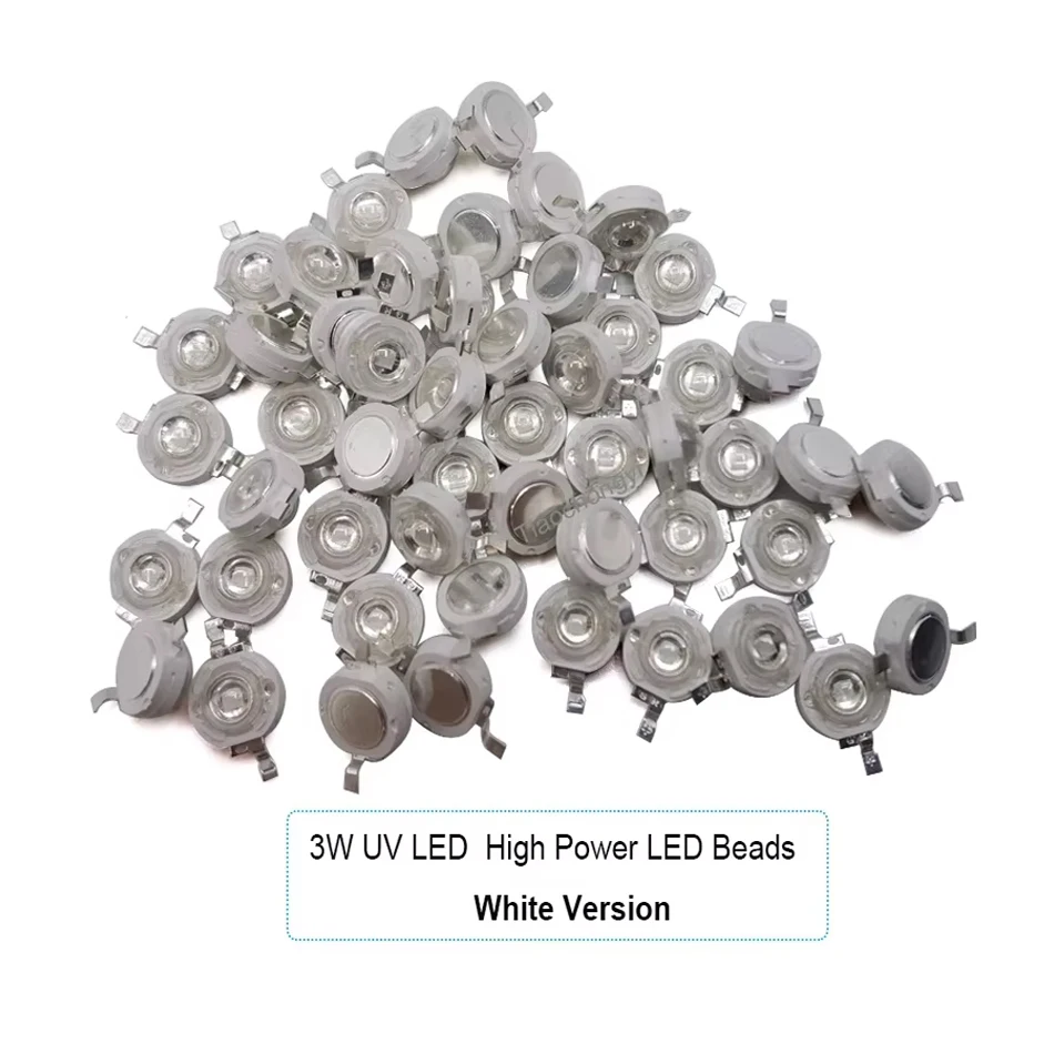 

3W 3 Watt UV Purple LED Ultraviolet Bulbs Lamp Chips 365nm 375nm 380nm 385nm 395nm 400nm 405nm 410nm 420nm 3W High Power Light