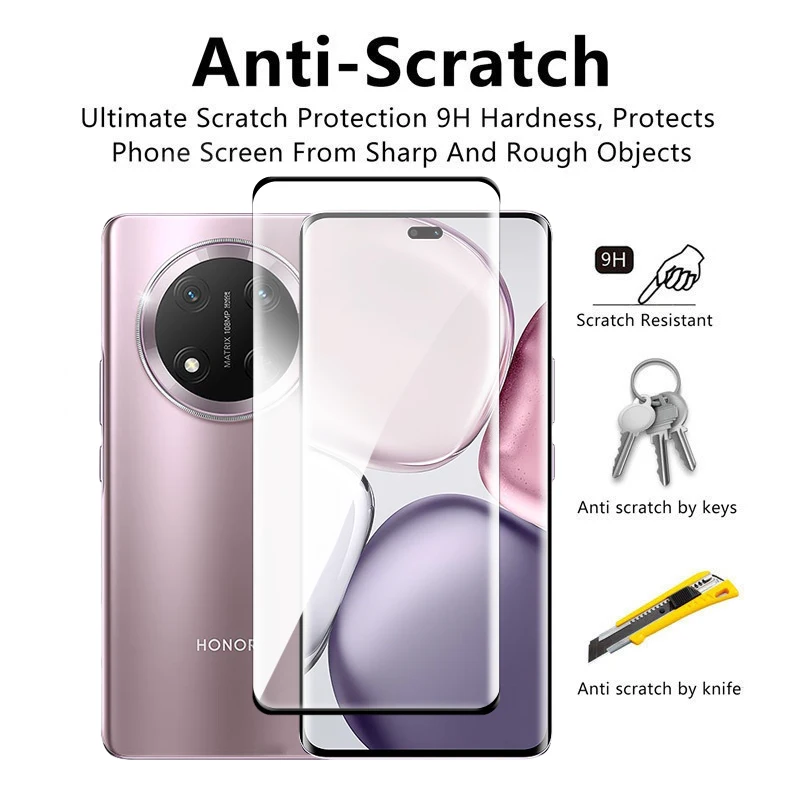 Für Honor Magic 7 Lite 5G Glas 3D Gebogene Volle Abdeckung Screen Protector Honor Magie 5 6 7 Lite gehärtetem Glas Für Magic 7 Lite Film – Detail 5