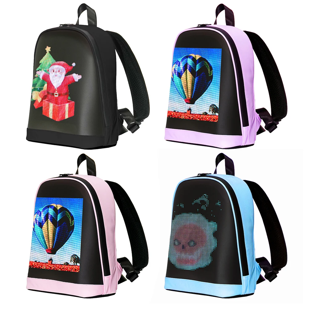 LED Advertising Backpack APP Control Motorcycle Backpack Waterproof Advertising Business Bag for Outdoor Travel