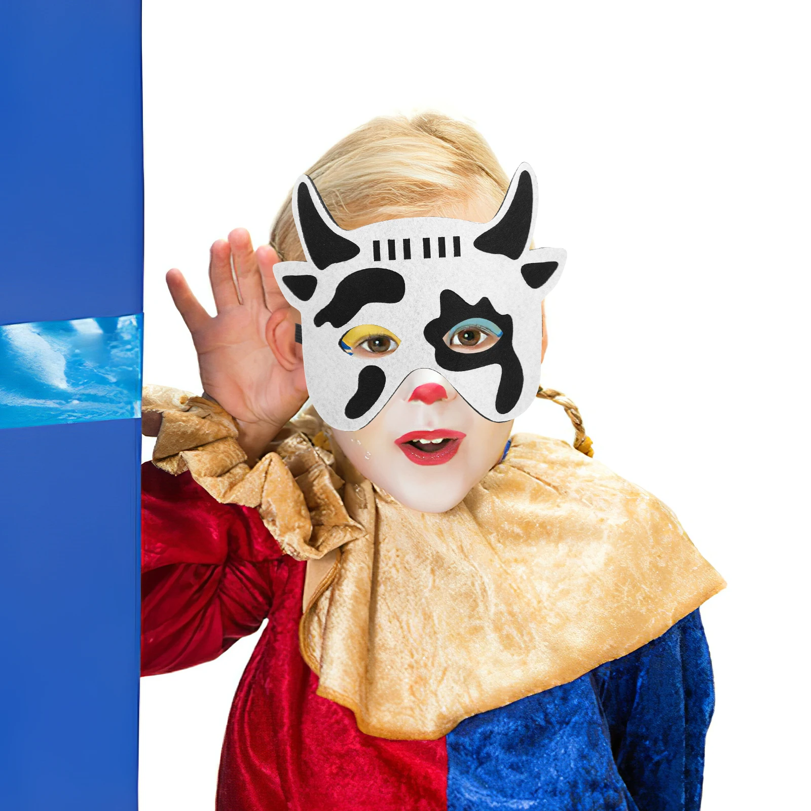 4Pcs Cartoon Animal Masks Kids Felt Masks for Birthday Party Performance Role Play Halloween Costume Accessories