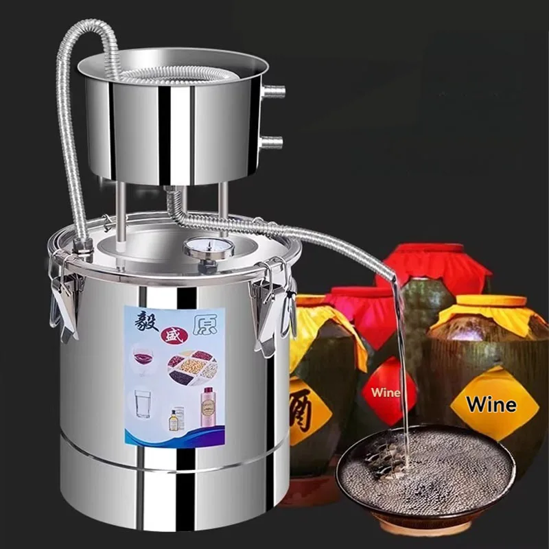 12L Stainless Steel Distillation Tower Brewing Machine Alcohol Distiller Wine Brandy Brewing Kit Essential Oil