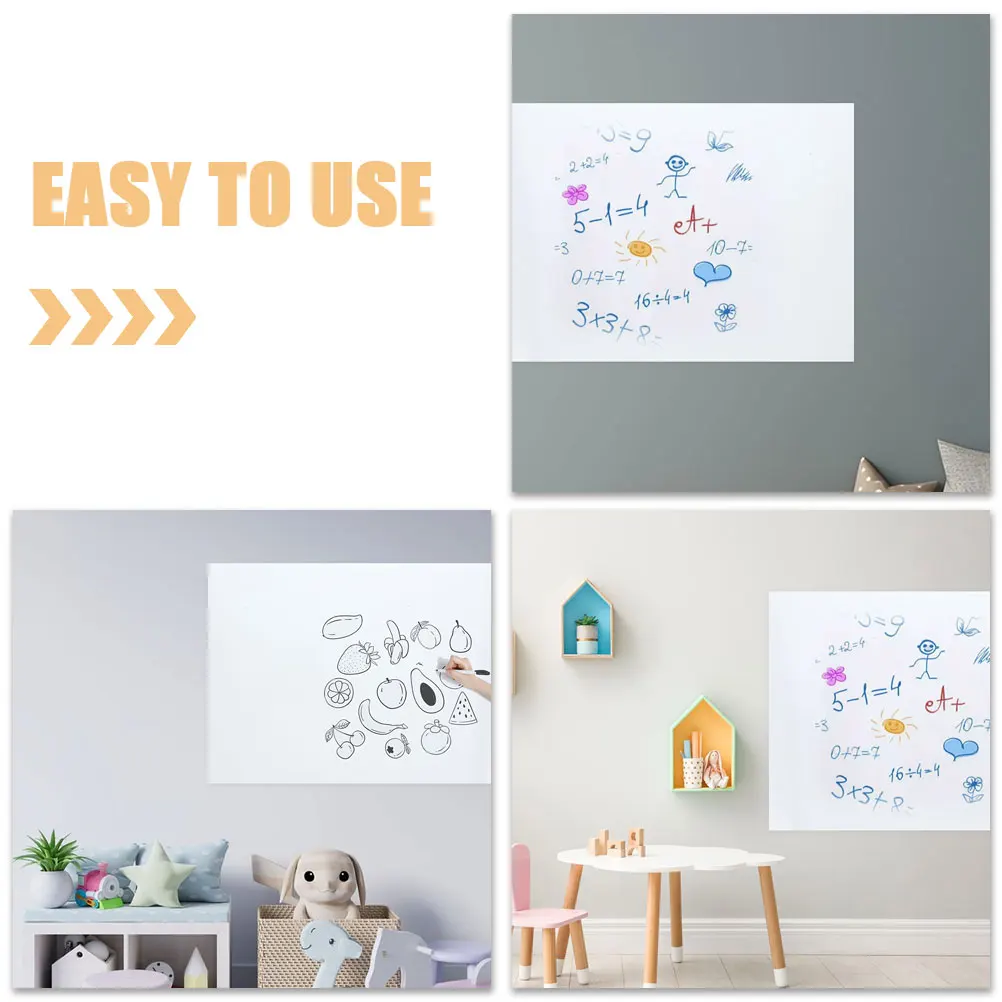 

1 set Static Whiteboard Stickers Dry Erase Wall Paper Home Office Classroom Kids Drawing Reusable Electrostatic Board