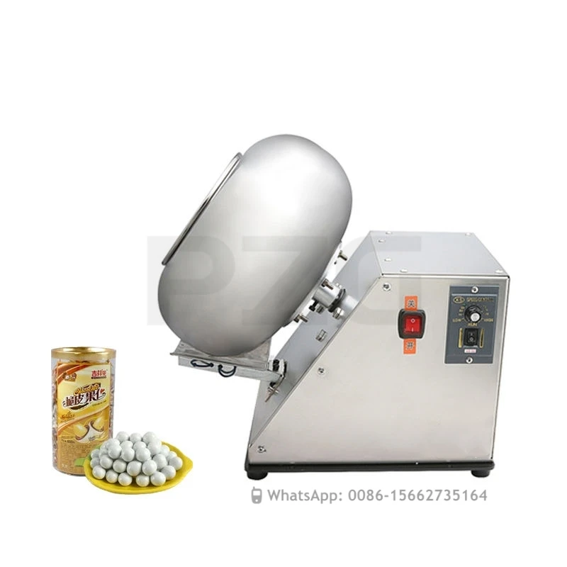 Multi-Function Chocolate Almonds Nuts Coater Coating Pan Machine Peanut Sugar Candy Coating Polishing Machine