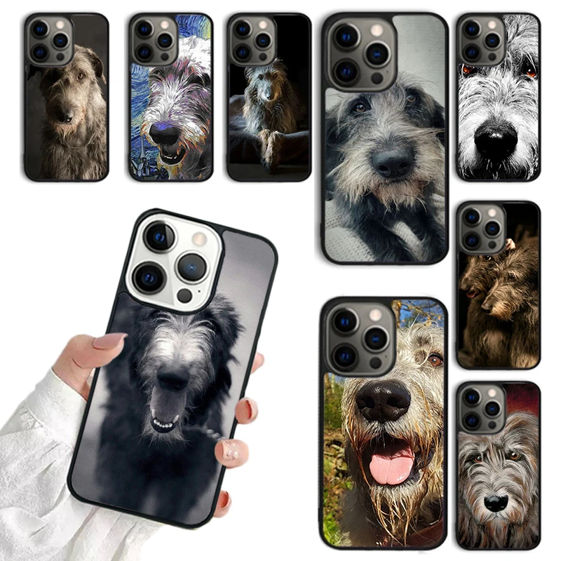 Irish Wolfhound Dog Phone Case For iPhone 16 15 14 13 12 Mini 11 Pro Max Plus X XS Max XR Cover Shell coque