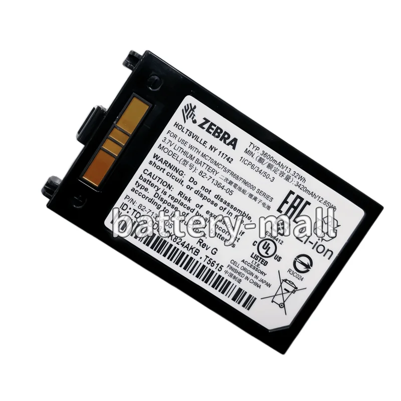 Brand New Authentic 82-71364-05 BTRY-MC70EAB02 Battery Applicable ZEBRA MC70 MC75 FR68 FR6000
