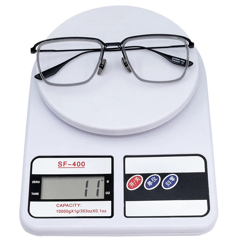 Marque de luxe concepteur pur titane cadres ultralégers affaires simples lunettes surdimensionné carré classique hommes Vintage lunettes