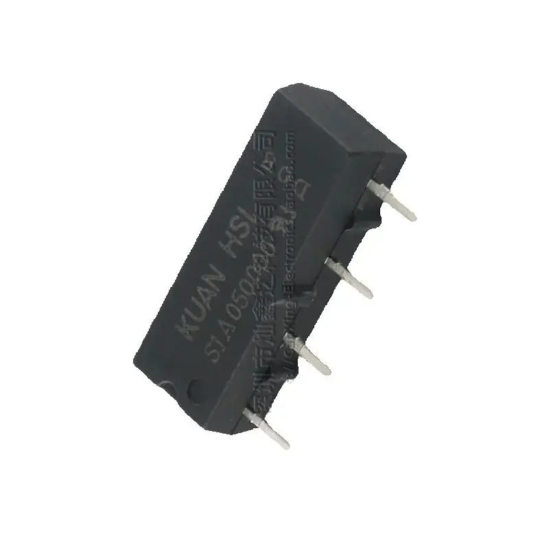 10PCS/ New imported SIP4 feet a group of normally open 5V 1A 10W single-pole single-throw miniature reed switch relays