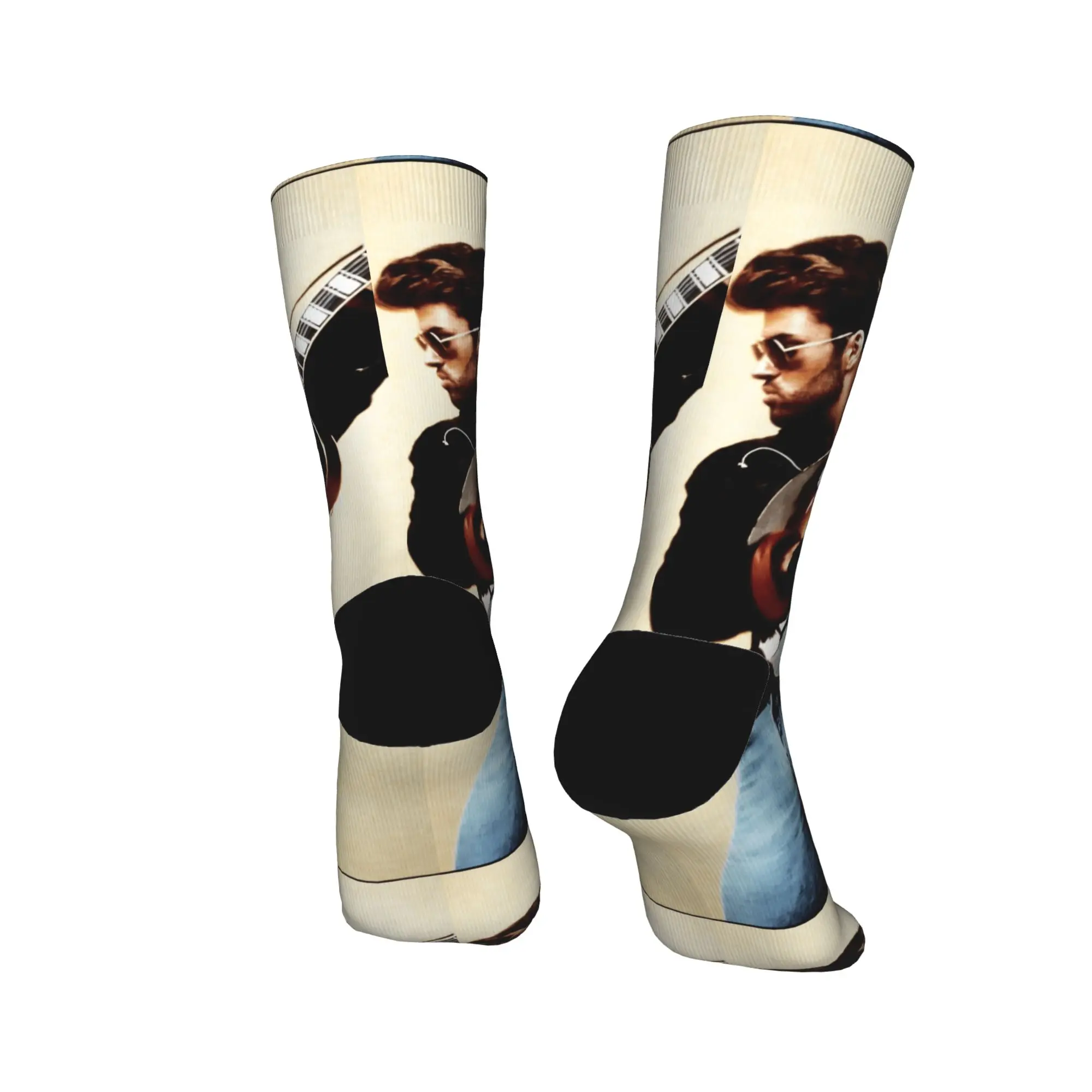 المغني جورج مايكلز جوارب زوجين الجوارب مريحة الجدة الجوارب الخريف تشغيل المضادة للانزلاق تصميم الجوارب هدية #4