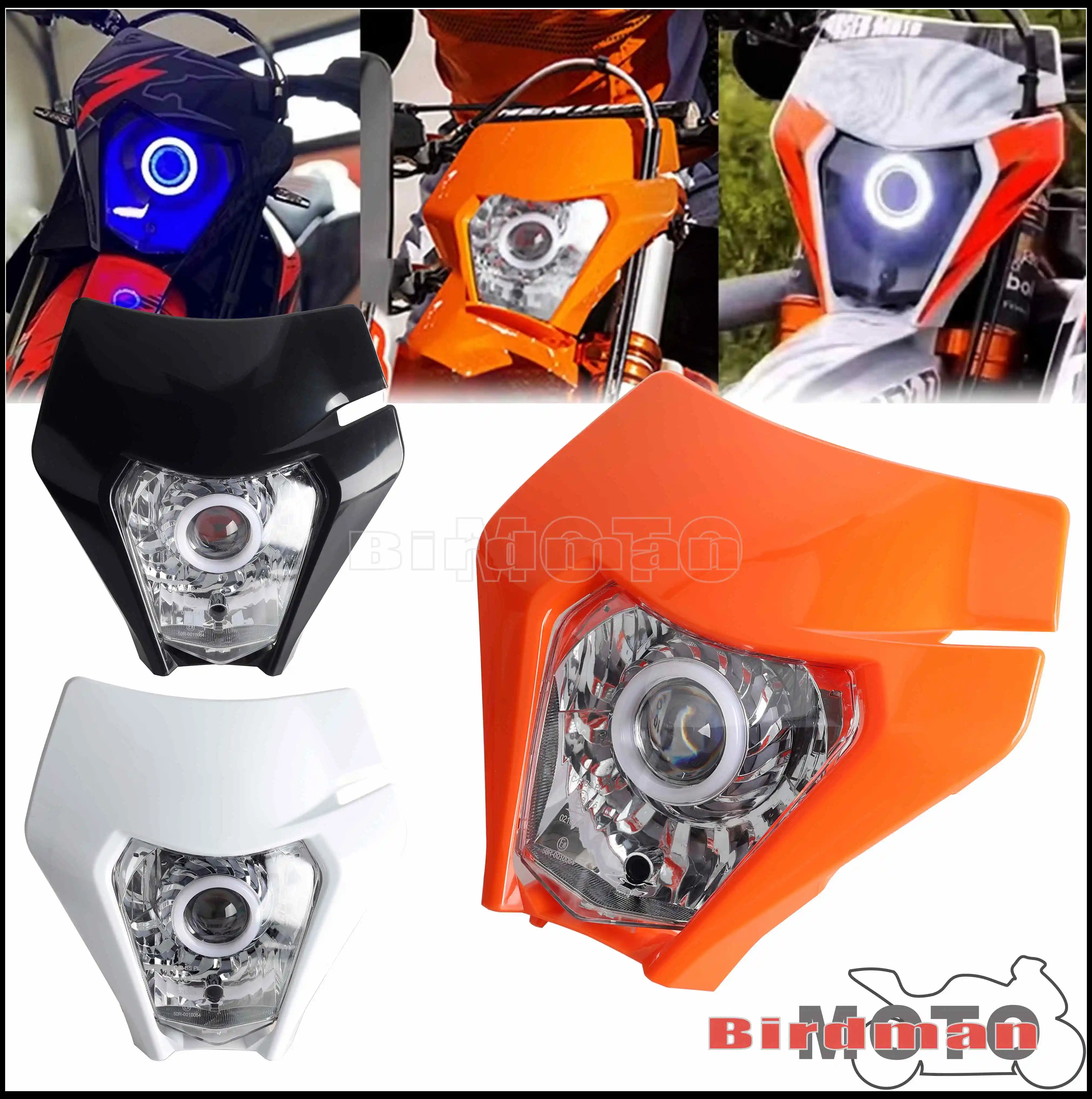 

Круглая фитильная пластина фары, одобренная E8, светодиодная фара для EXC EXCF SXF SX XC XCF XCW XCFW 125 150 250 350 450 530, эндуро, мотокросс