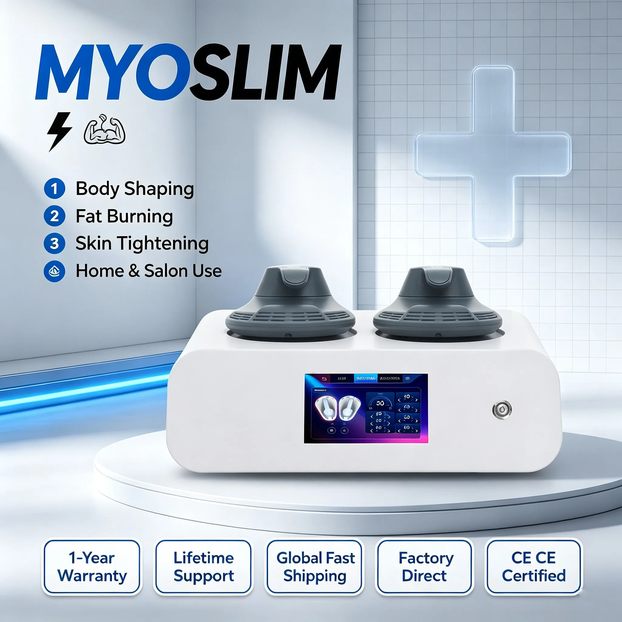 Myoslim 6500W Portable EMS Muscle Stimulator Machine Body Contouring Sculpting Massagers  Professional Beauty Devices For Salon
