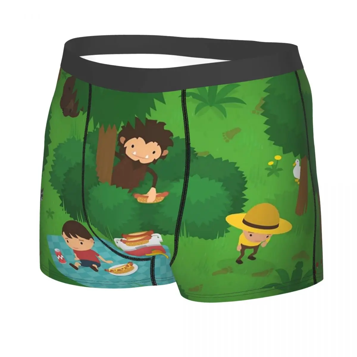 Трусы-боксеры, шорты, хитрые трусики для пикника Sasquatch, мужское удобное нижнее белье для мужчин, подарки бойфренду