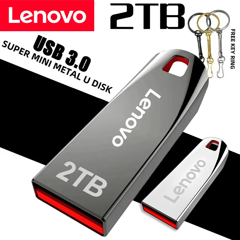 Original Lenovo 2TB Usb 3.0 Flash Drives High Speed Metal Pendrive 1TB 512G Portable Usb Drive Waterproof Memoria Usb Flash Disk