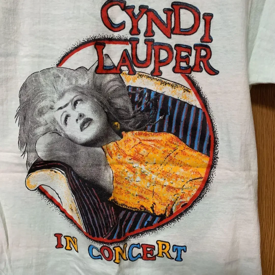 1 side on front Cyndi Lauper In Concert Shirt White Unisex S-5XL KE189