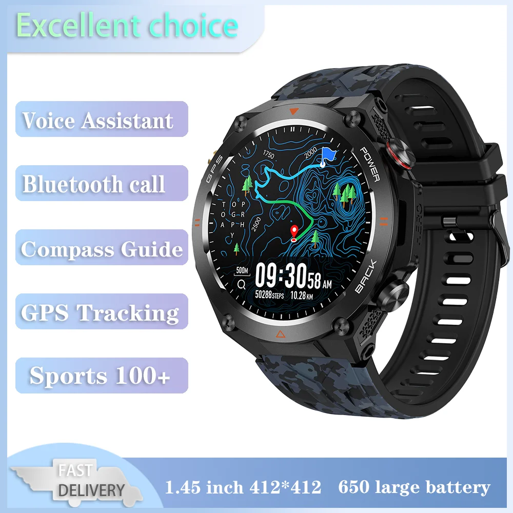 

Xiaomi Mijia GPS Smar Twatch Men Bluetooth Call Voice Assistant Women Watch Compass Heart Rate Monitoring Sports Fitenss Tracker