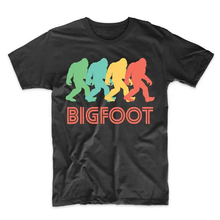 Bigfoot T Shirt Silhouette Retro Pop Art Sasquatch