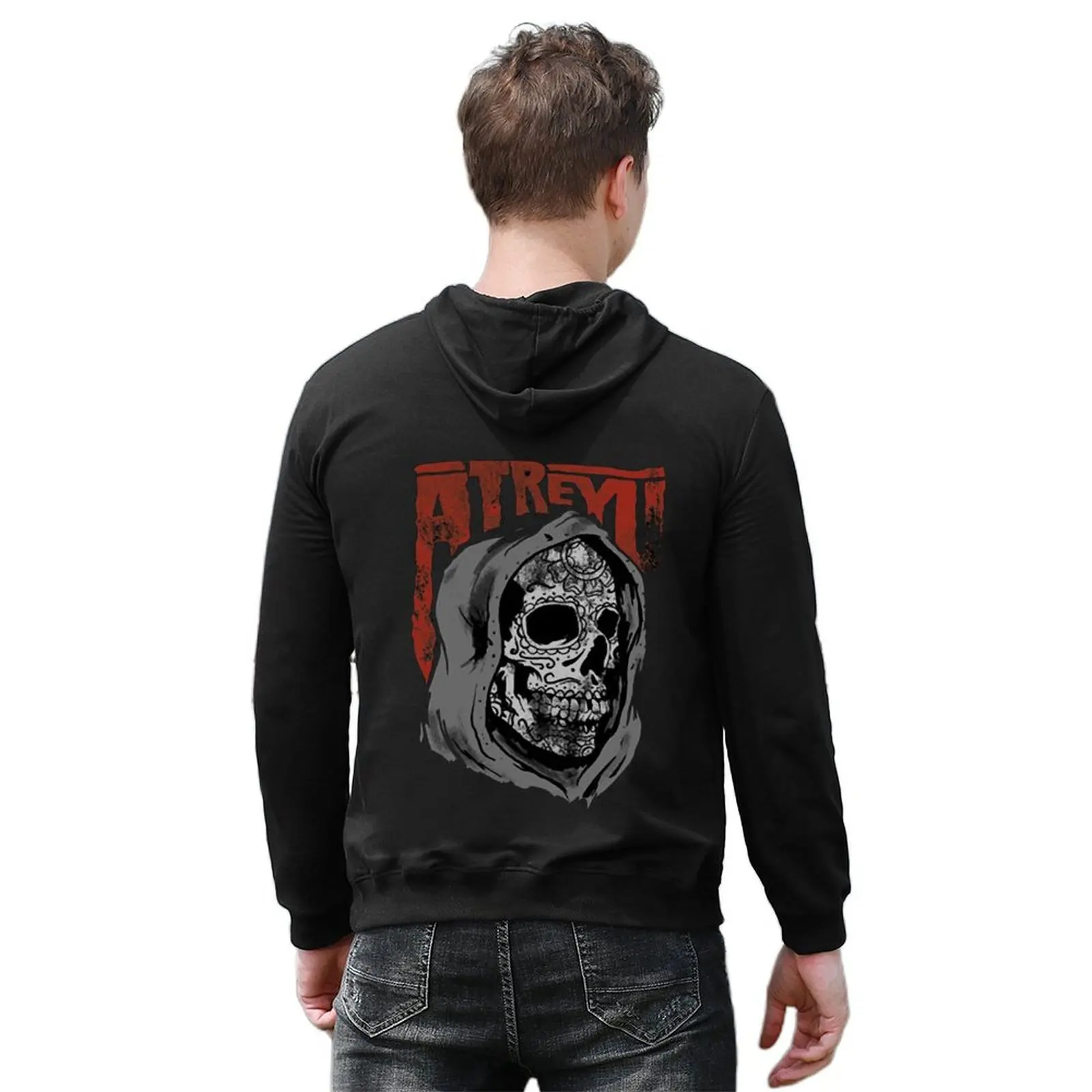 ATREYU SKULL هوديي ملابس رجالية سترة شتوية ملابس رجالية ملابس رجالية هوديي جرافيك