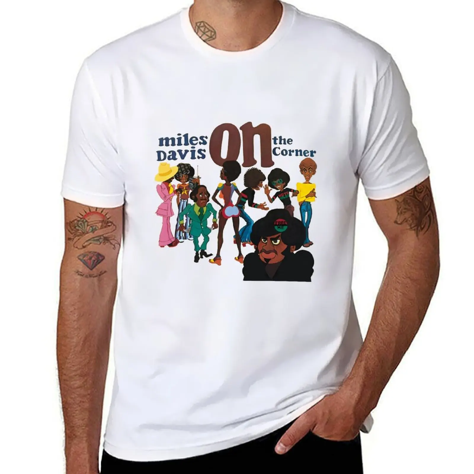 

Miles Arts Davis On The Corner T-Shirt cotton t shirt pack t shirts cotton 100% T-Shirt