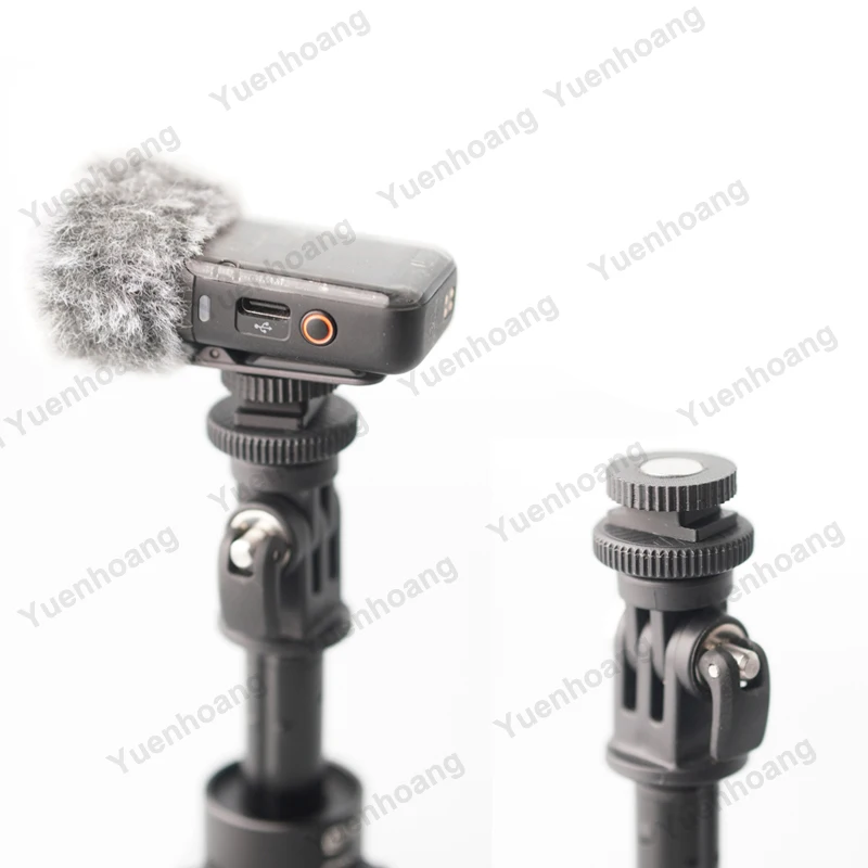 1PC 2-in-1 Magnetic Microphone Mount Adapter Cold Shoe Threaded Lightweight Camera Top Bracket Compatible with DJI Mic Mini/Mic3