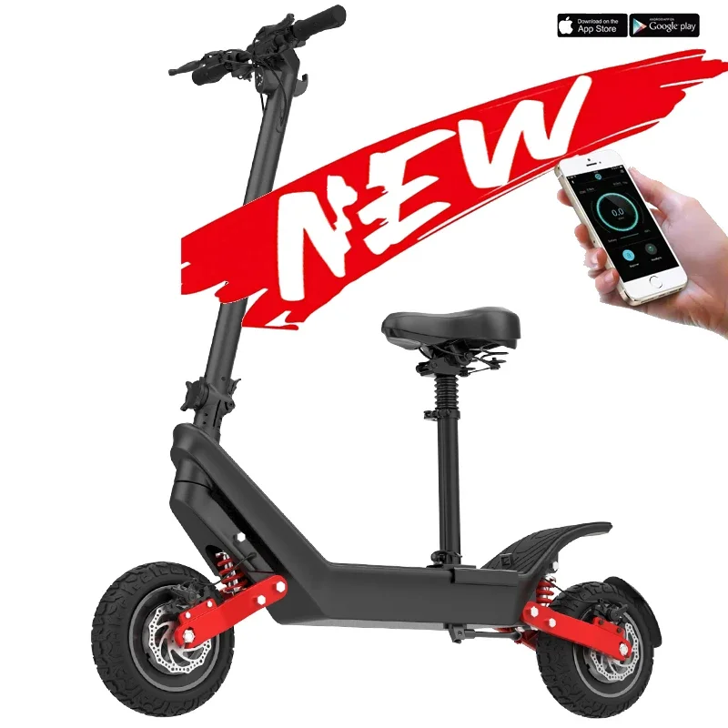 

2023 Best 36V/48V 1000w 2000w E-Power Motor Folding Motorcycle Electric Skateboard Scooter Price for Adults With Off-road Tyre