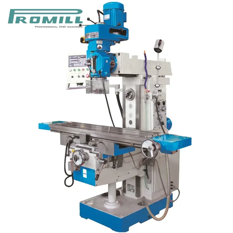 HCY Promill Vertical Automatic Turret Milling Machine ISO30 Spindle China XQ6332A Universal Medium High Safety 3 Phase