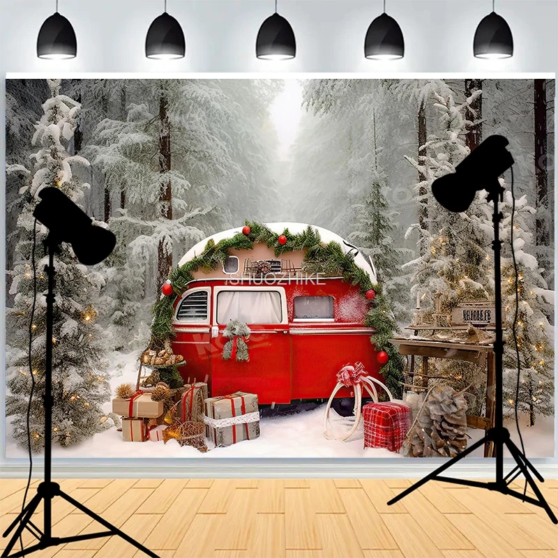 

Christmas Wreath Large Window Xmas Decoration Background Warmth Living Room Family Happiness Party Photography Backdrops AG-08