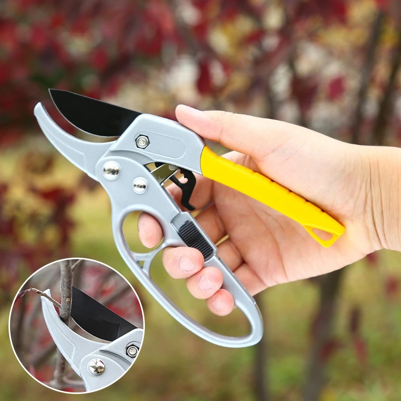 

Garden Pruner Shears Thick Branch Labor Saving Scissors SK5 Blade Pruning Scissors for Bonsai Fruit Trees Professional Trimmers