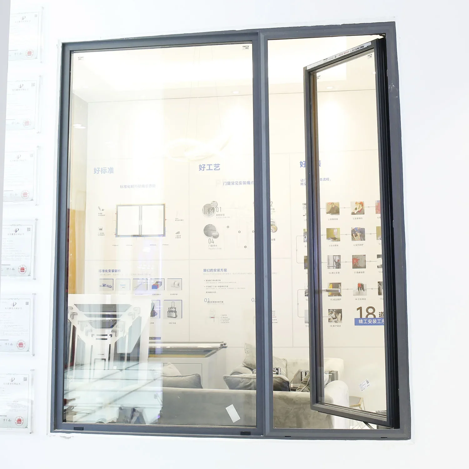 Sixinalu Double Casement Window Hurricane Impact Windows Thermal Insulation Aluminium Profile Double Glass Kitchen Custom