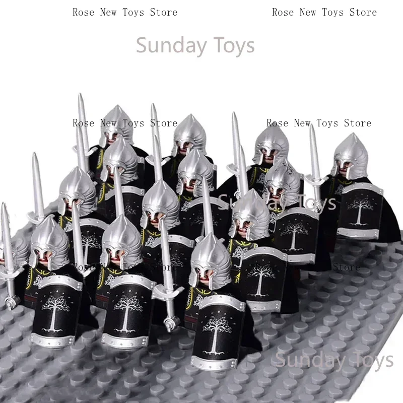 13 قطعة جوندور معركة الحرس مخصص المشاة الجيش الجندي مقابل سبارتانز الرومان فرسان روهان المحارب أرقام كتل مجموعة لعب للطفل #1