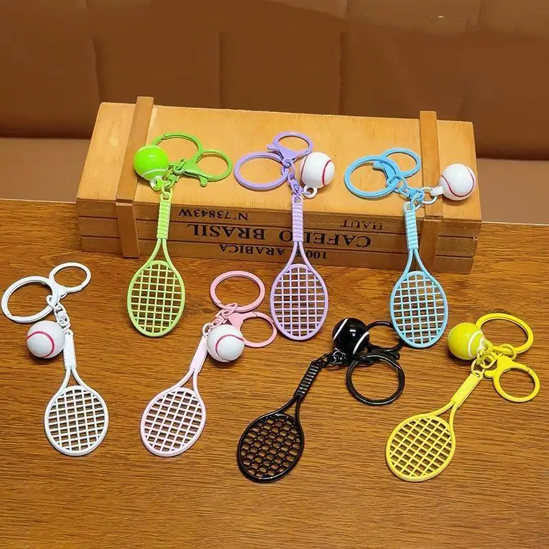 Mini-Schlüsselanhänger, Tennis-Party-Geschenke, Tennisball-Schlüsselring, Tennis-Taschenanhänger, Sport-Schlüsselanhänger für Jungen und Mädchen, Schule, Karneval, Belohnung – Detail 2