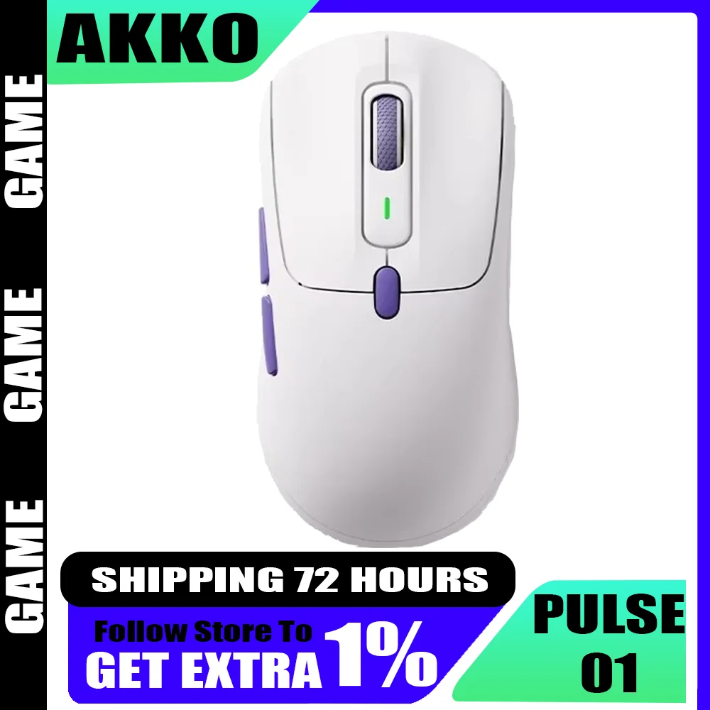 

Новая игровая мышь Akko Pulse01, трехрежимная игровая мышь GiftPAW3950, беспроводная, 8k, легкая, 30000 точек на дюйм, для офисных ПК, игровые аксессуары на заказ