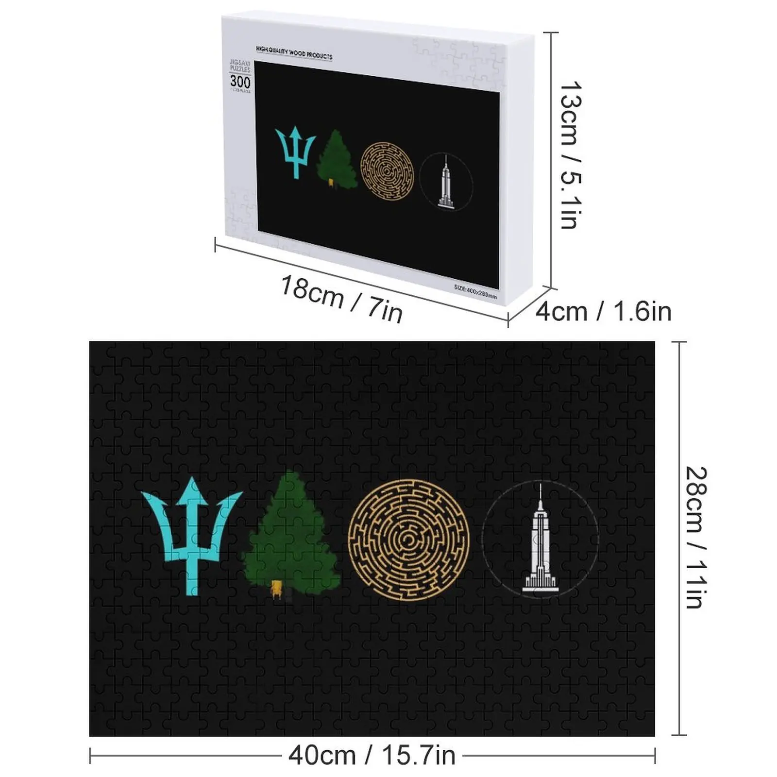 Rompecabezas de cuentas negras de medio sangre de campamento para niños, rompecabezas de fotos personalizado