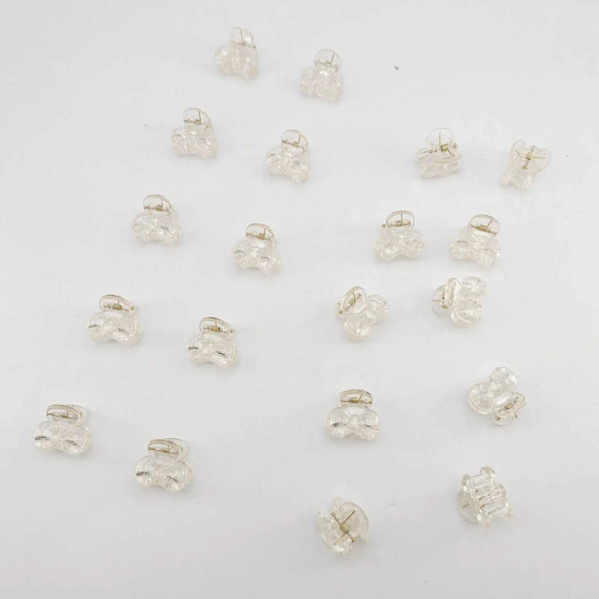 10/20/50/100 PCS Artiglio Dei Capelli Pinze per Le Donne 2 centimetri Piccolo arco Nero Marrone Trasparente di Plastica Mini Tornante Barrettes Accessori Per Capelli