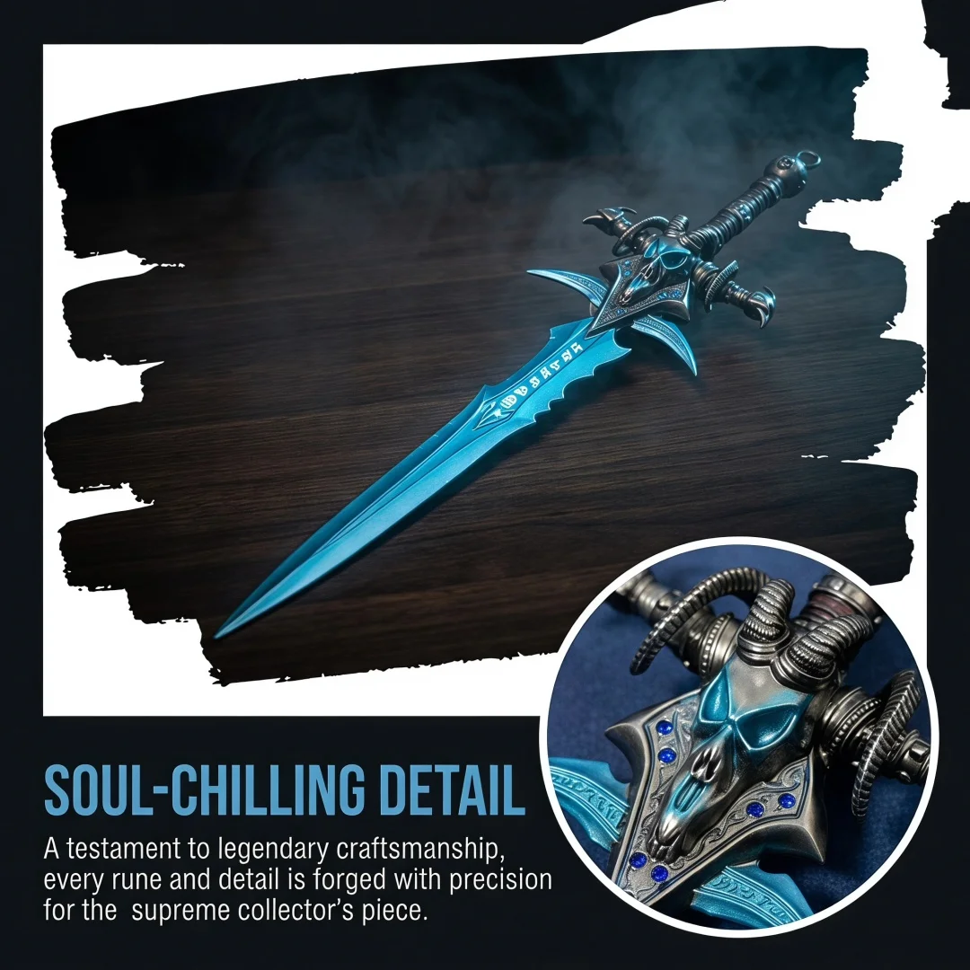 11.8in World Of Warcraft Menethil Arthas Frostmourne Katana Sword Anime Cosplay Prop Ninja Knife Multiple Styles Metal Toy Gift