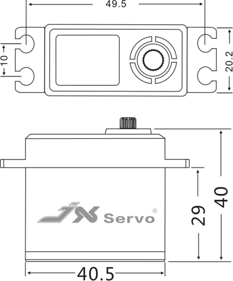 JX سيرفو CLS-6322HV 22 كجم عزم دوران عالي 180 درجة HV ميتال جير كورليس موتور رقمي RC سيرفو لسيارات تسلق هليكوبتر RC