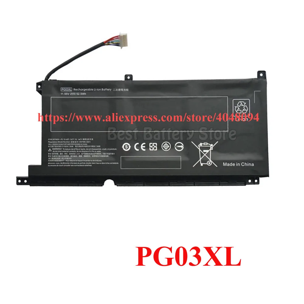 PG03XL Laptop Battery For HP Pavilion Gaming 15-DK dk0003nq 15-dk0020TX 15-ec 15-ec0000 OMEN 5X FPC52 HSTNN-DB9G L48430-2B1