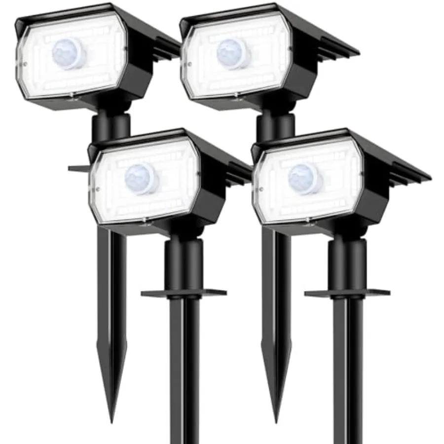 Solar Lights Outdoor Waterproof, Motion Sensor Spot Lights-/56 LED/3 Modes Solar Powered Spotlights 2-in-1 Auto On/Off Landscap