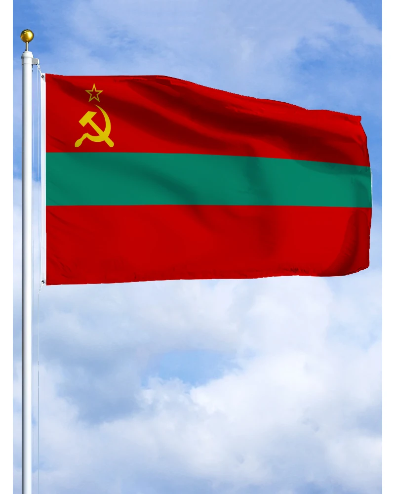 3×5FT Transnistria Emblem Flag Polyester Printed Banner Tapestry For Decor