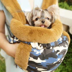 Carrier for Pet Cat Dog Backpack Teddy Chihuahua Puppy Winter Out Travel Bag Chest  Thick Warmth items  Accessory Products