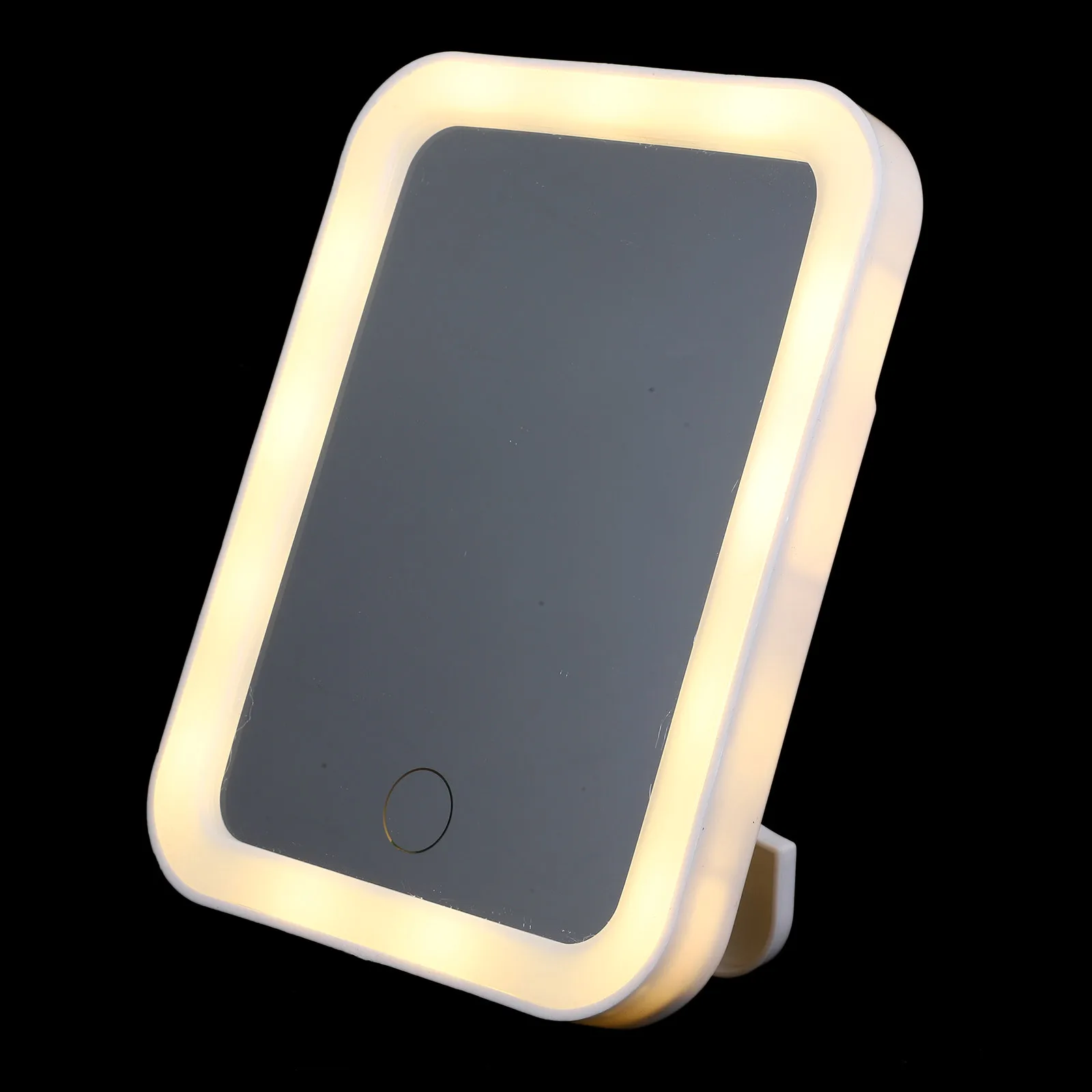 

LED Makeup Mirror Compact Gold-Plated Desktop Mirror with LED Light High Definition Makeup Vanity Desk Mirror,