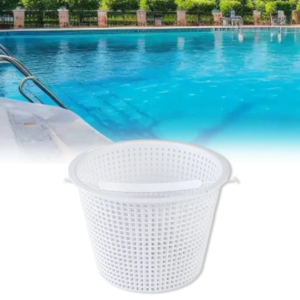 

1 Pcs 8-inch Weighted Skimmer Basket With Handle For Easy Maintenance Swimming Pool Cleaning Skimmer Accessories