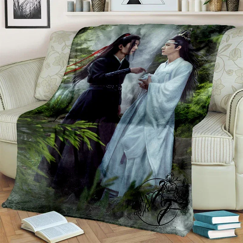 Drama The Untamed xiao zhan wang yi bo Soft Throw Blanket Throw Blanket Soft Cartoon Printed Bedspread Bedspread Sofa Gift