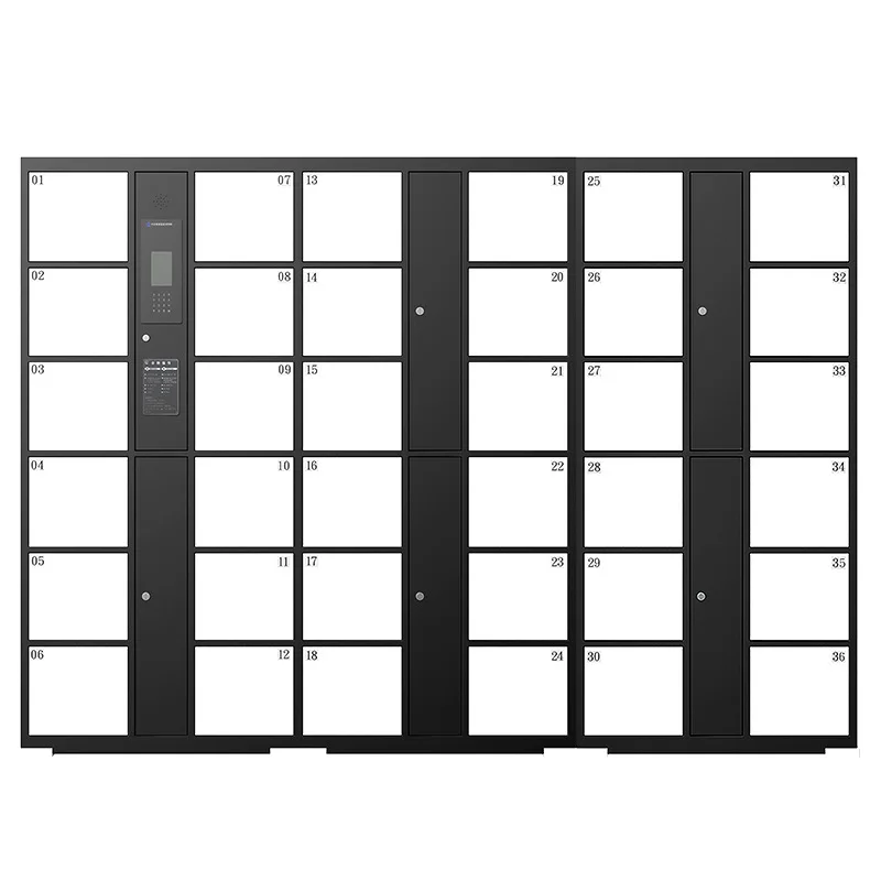 Supermarket electronic deposit box password swipe card fingerprint infrared barcode facial intelligent storage cabinet
