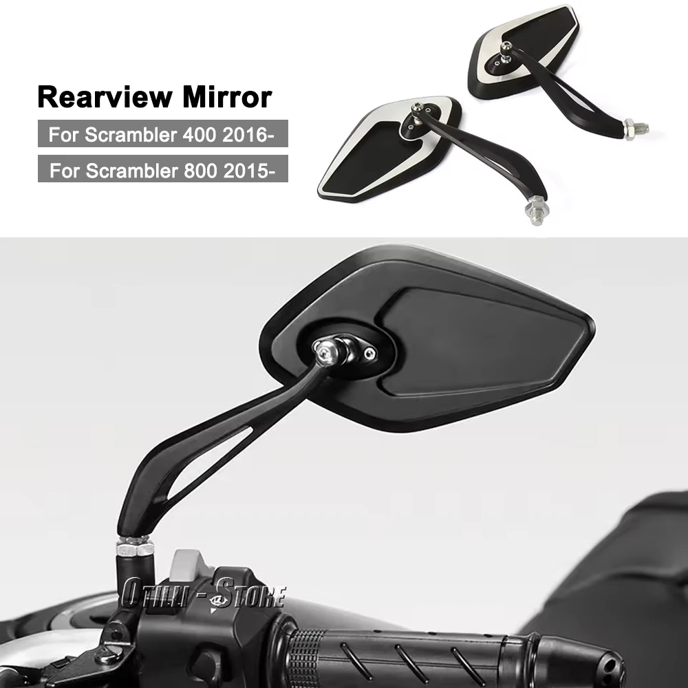 

Motorcycle Rearview Mirror New Side Mirror Reflective Kit For Ducati Scrambler 800 2015- SCRAMBLER 400 2016- Accessories