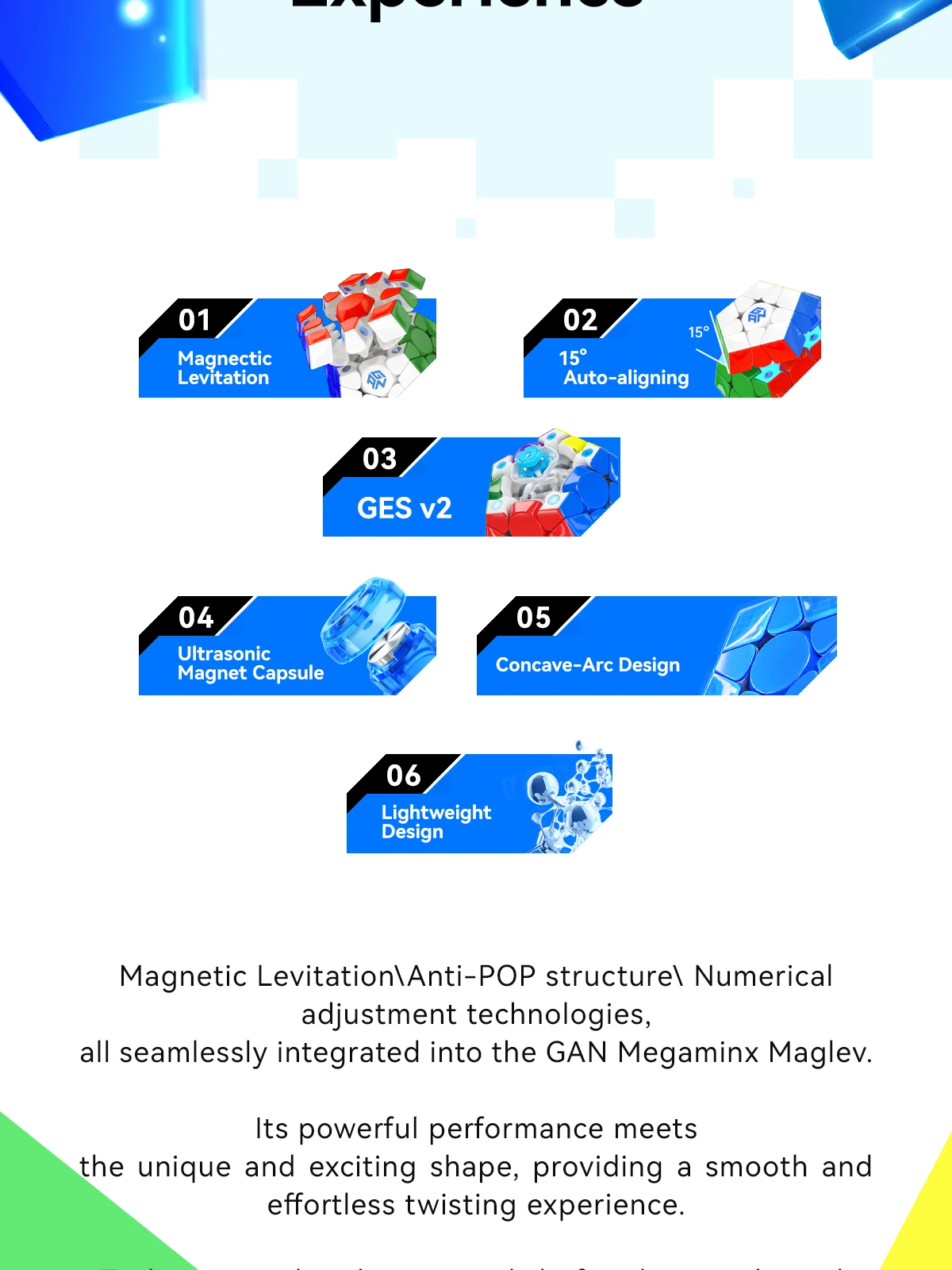 GAN maglev Kubus Megaminx M, GAN Megaminxeds kubus, GAN 12-zijdige kubus 3x3x3 Magische kubus Professionele Snelheid Magnetische GAN Kubus